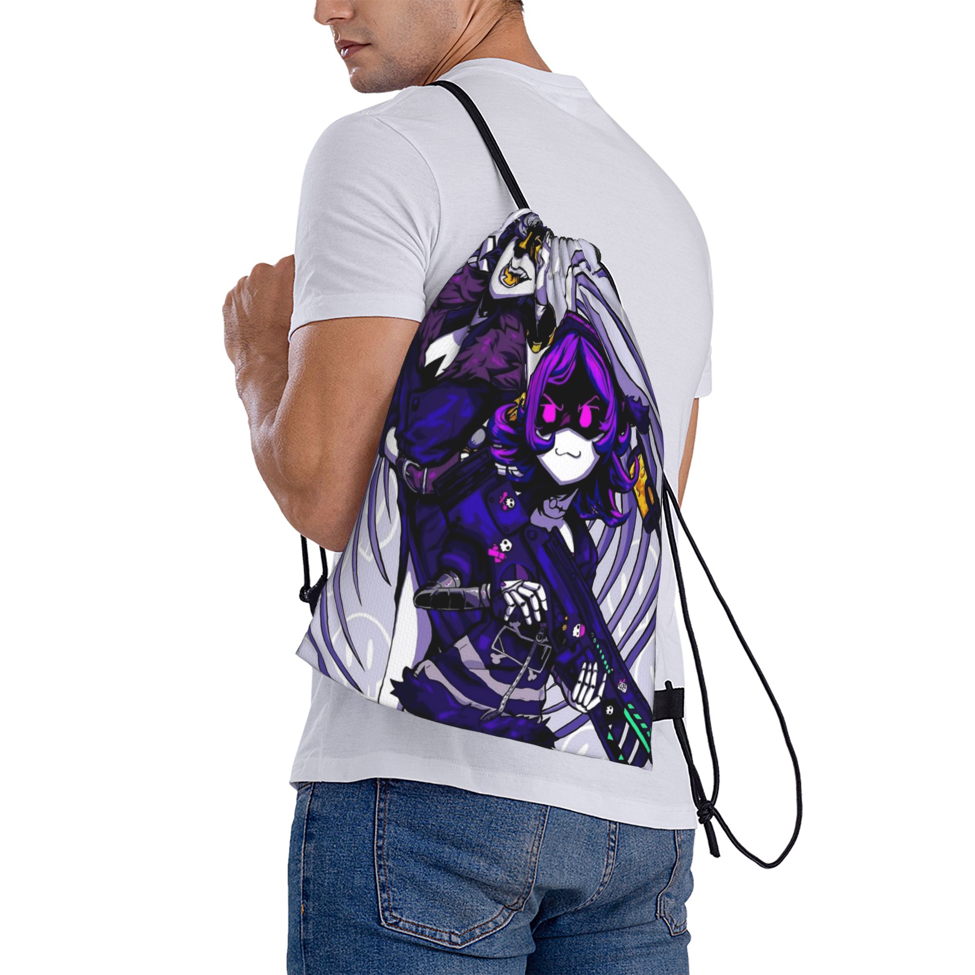 Murder Drones Anime Drawstring - Drone Backpack review and price