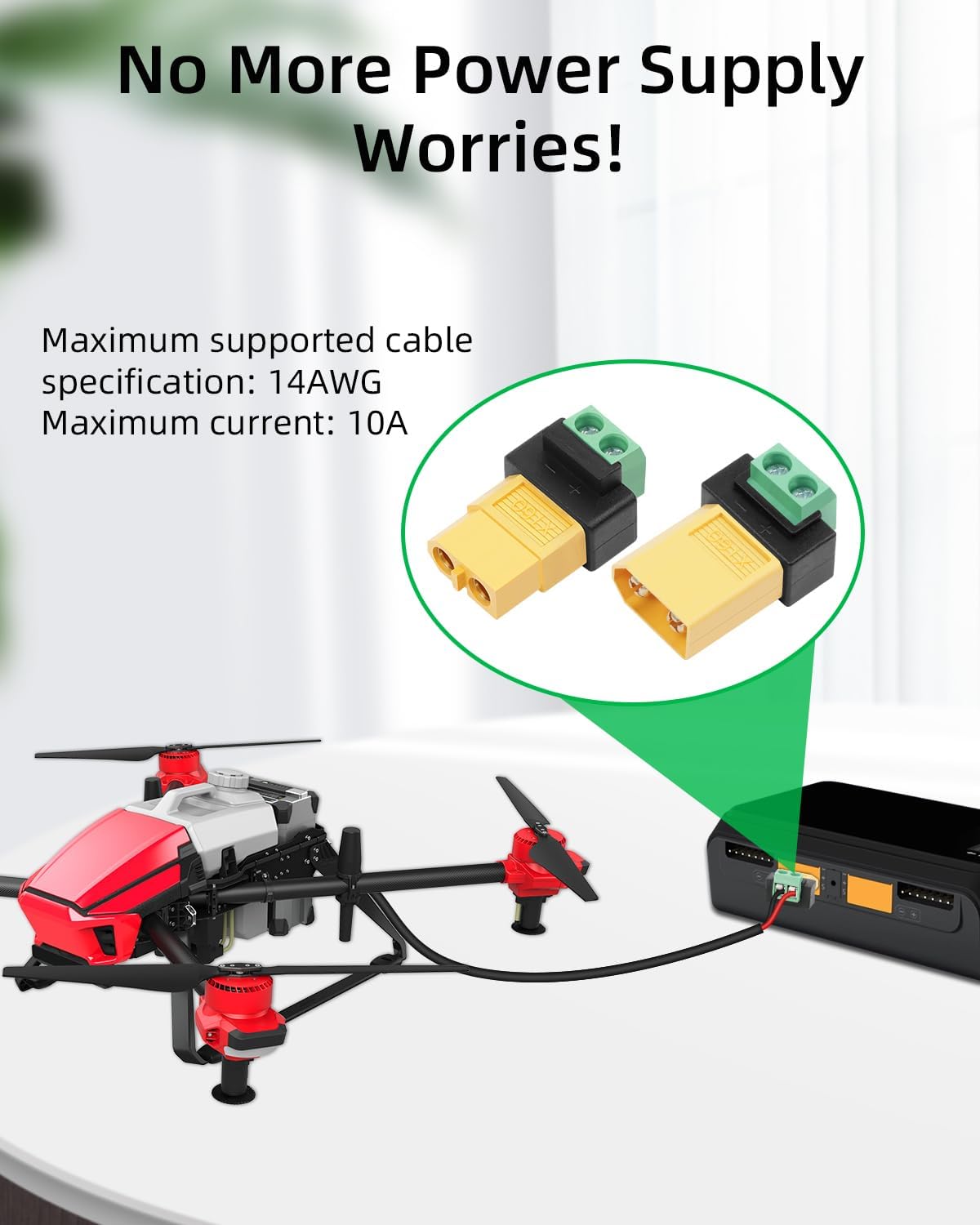 Solderless 2 Pin to XT60 Male  - Drone Solar Charger review and price