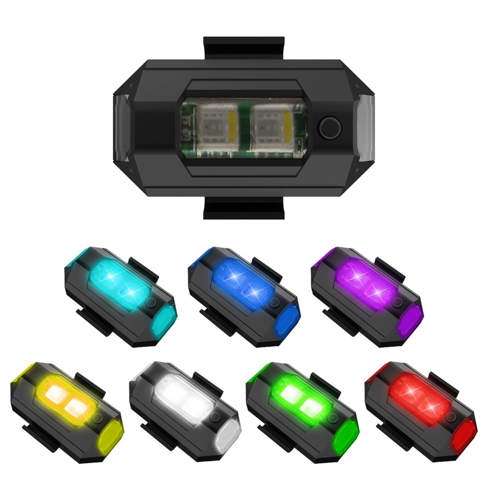 1PC 7 Color Mini USB Charging  - Drone Strobe Light review and price