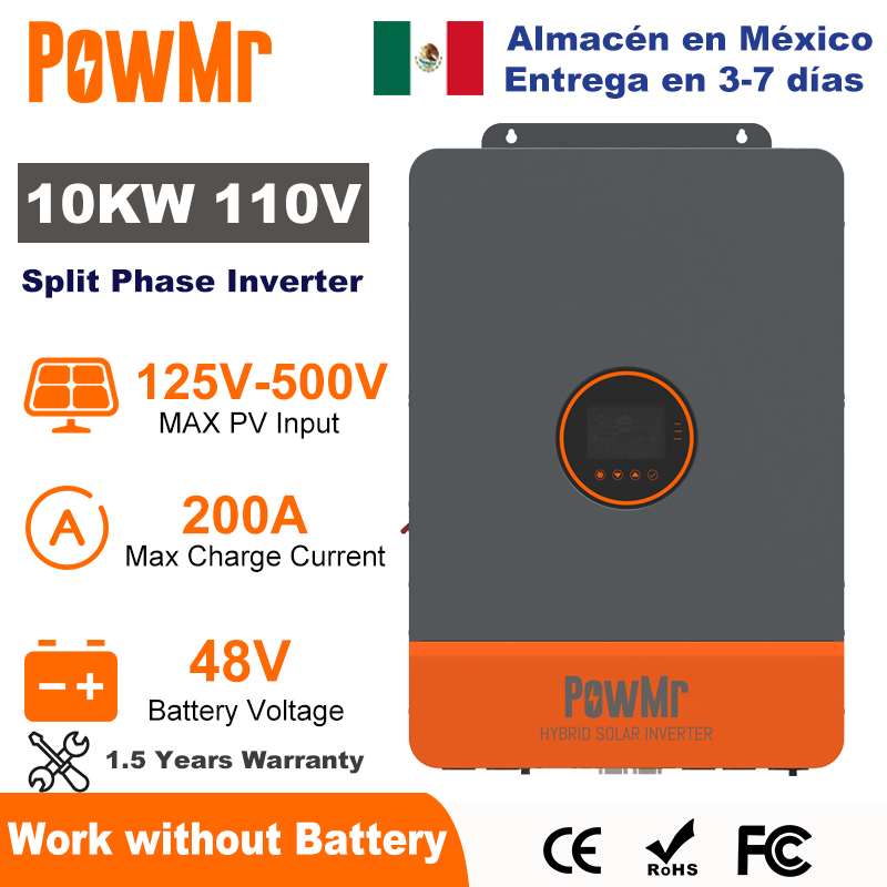 PowMr 10KW Split Phase Inverte - Drone Solar Charger review and price